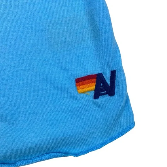 Aviator Nation Women’s‎ Medium Lightning Bolt Tank Top Blue USA Made - Picture 2 of 6